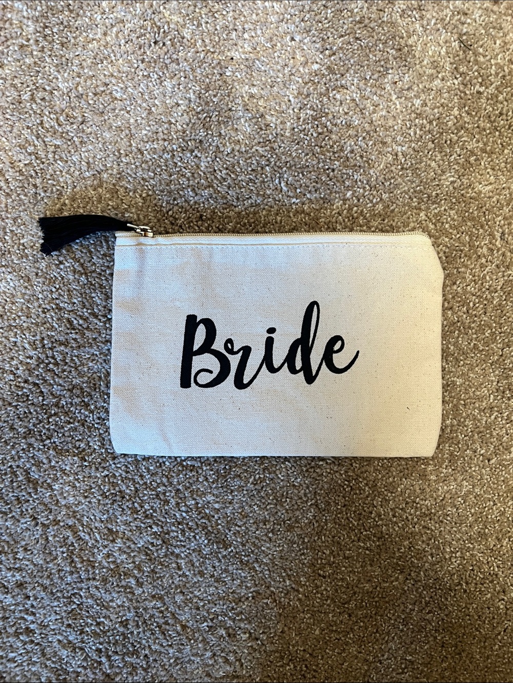 Bride Canvas Zip Makeup/Travel Bag